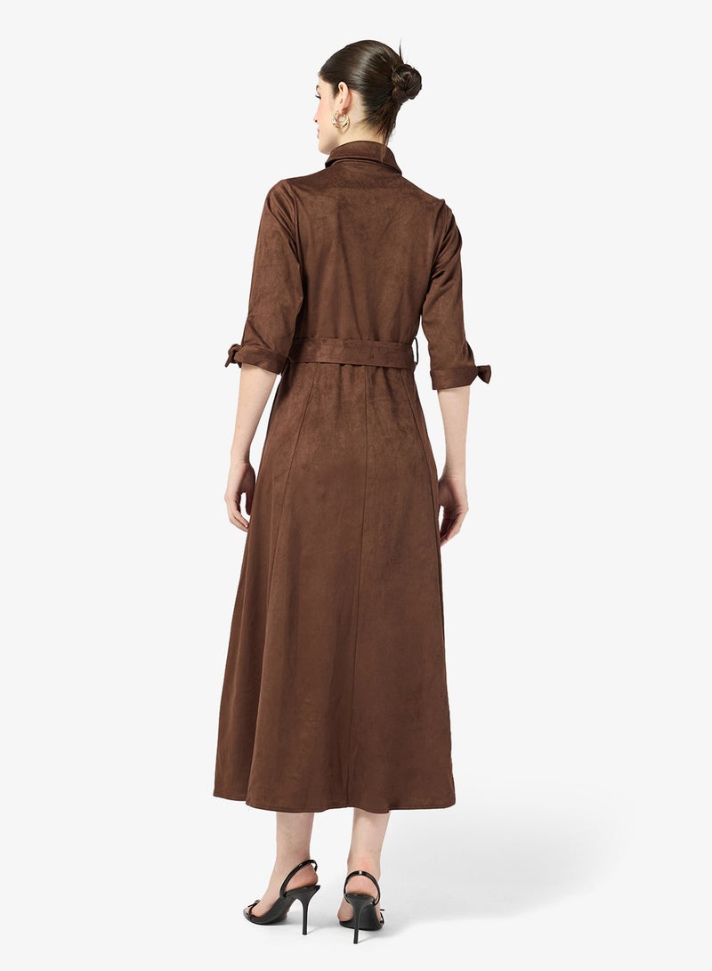 Style Cheat Suede Daphne Dress - Image 2